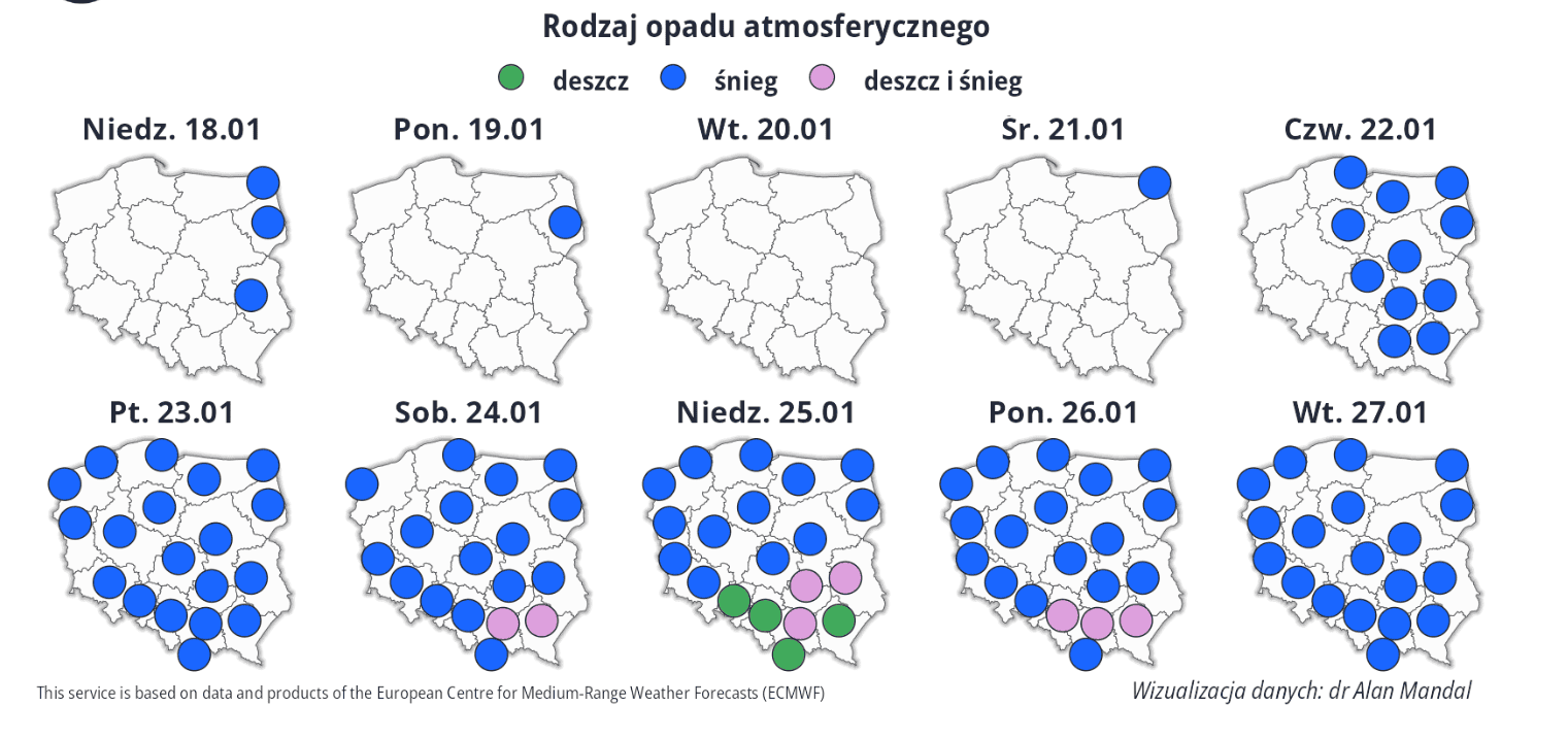 Prognoza pogody na drugą połowę stycznia. Tego dnia uderzy śnieżyca, zasypie pół Polski
