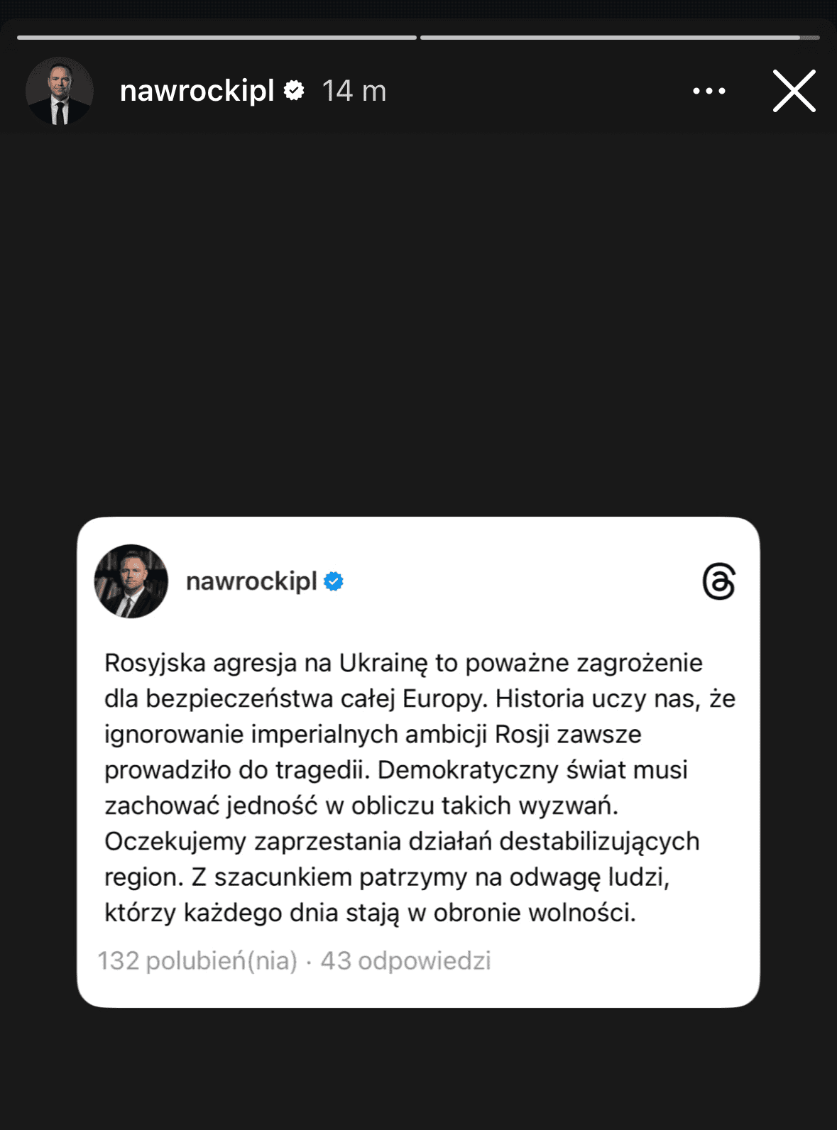 Karol Nawrocki huknął o Rosji. „To zawsze kończyło się tragedią”