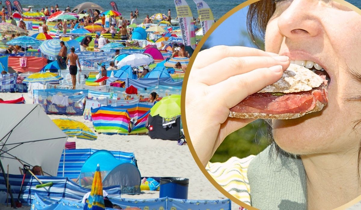 posiłek na plaży