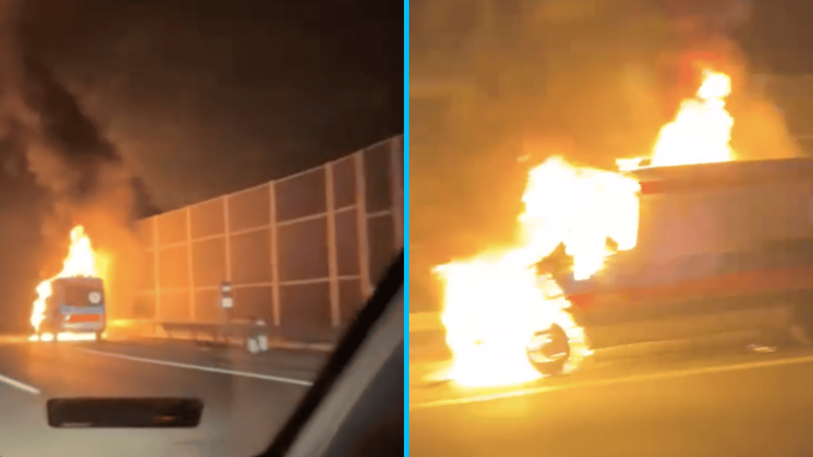 Tragiczny wypadek na autostradzie A4. Karetka stanęła w płomieniach, w środku był pacjent