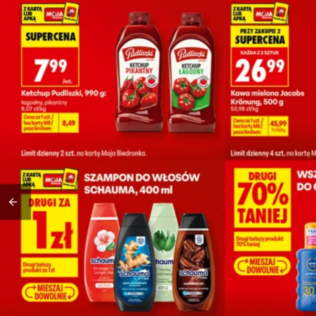 Od piątku w Biedronce atrakcyjna oferta. 5+5 gratis i obniżki o nawet 72 proc.