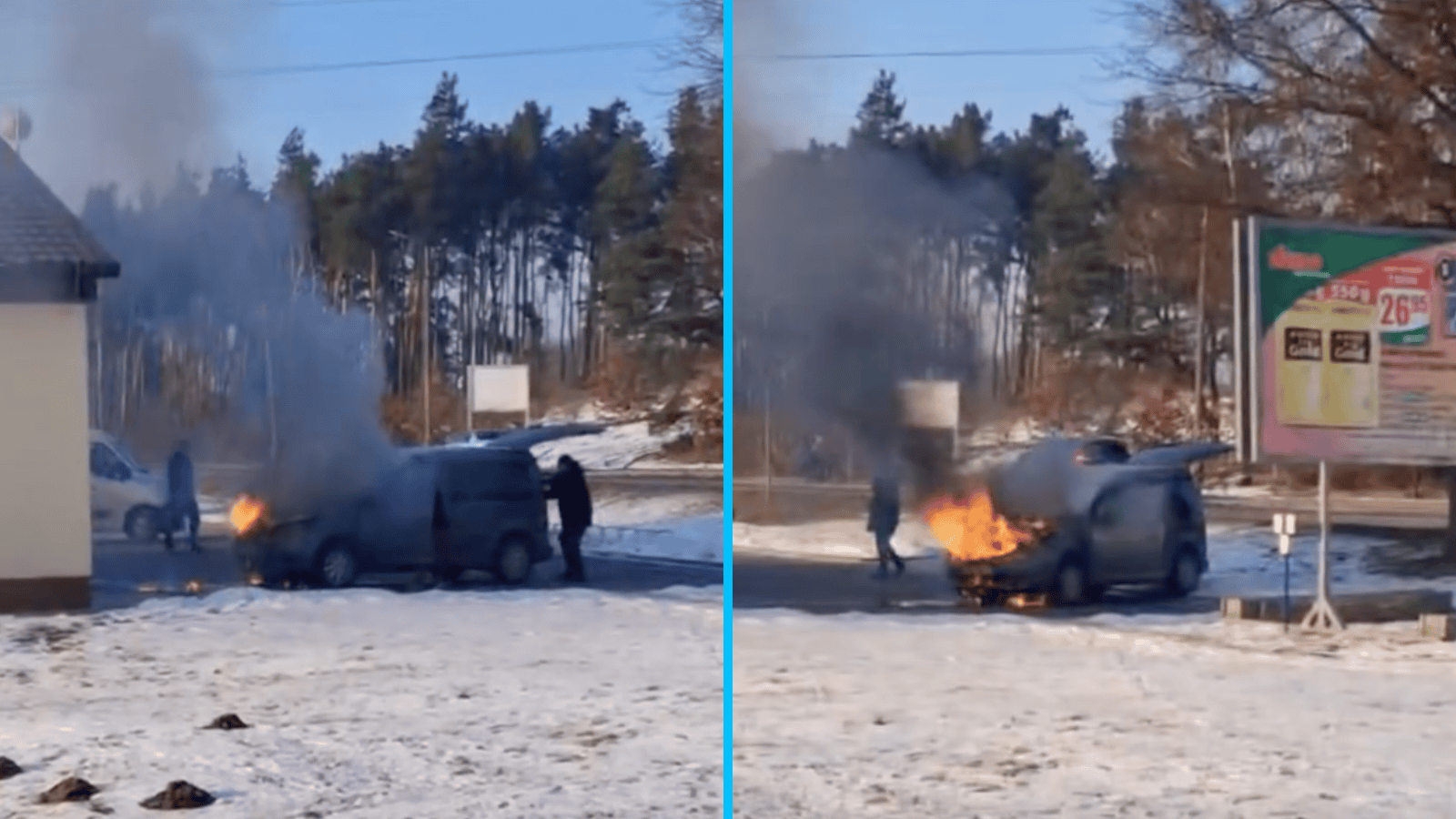 Porażające sceny pod Dino, zobaczył płonące auto i rzucił się z pomocą. Nagranie obiegło całą Polskę