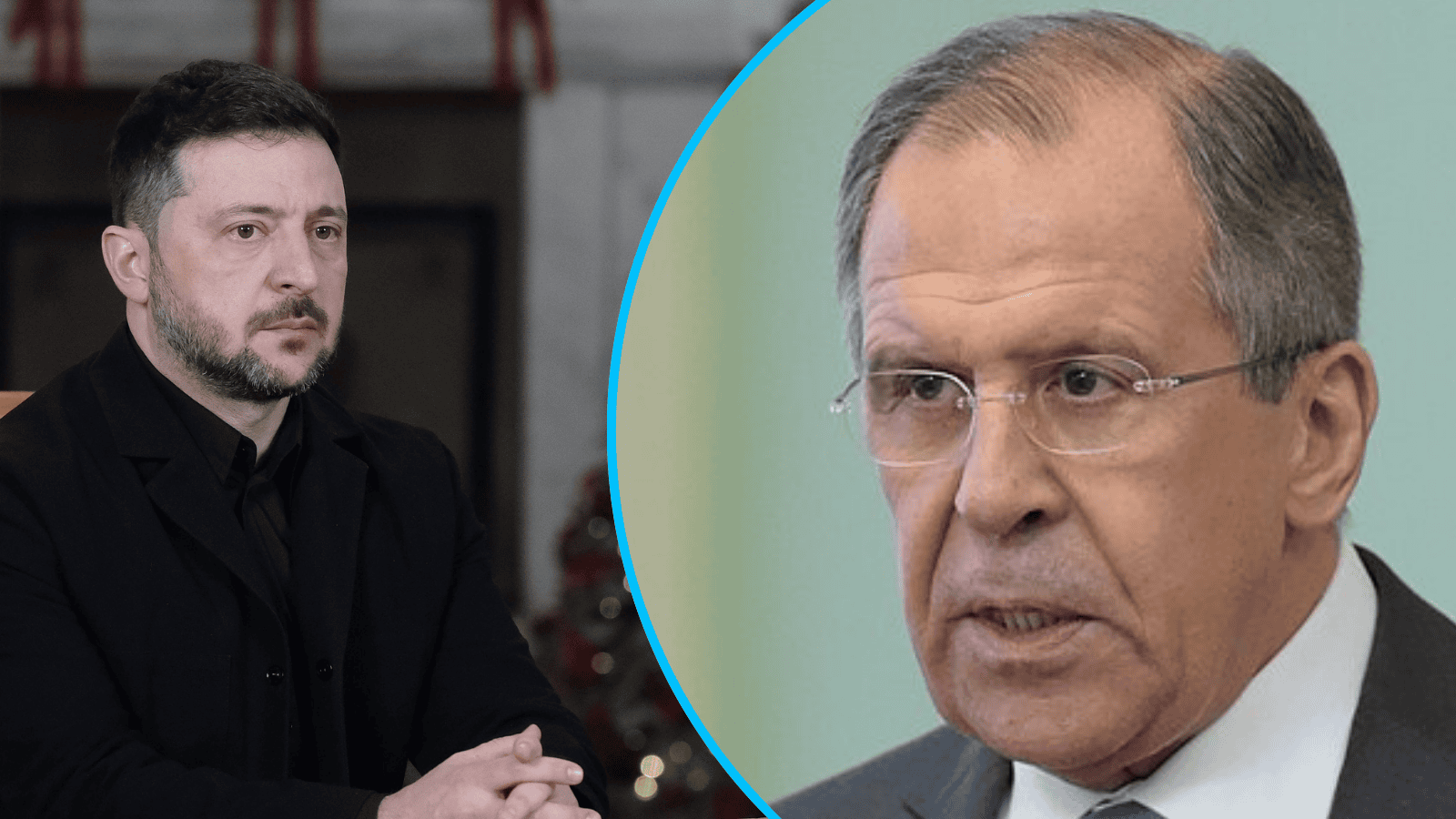 Wołodymyr Zełenski i Sergiej Ławrow