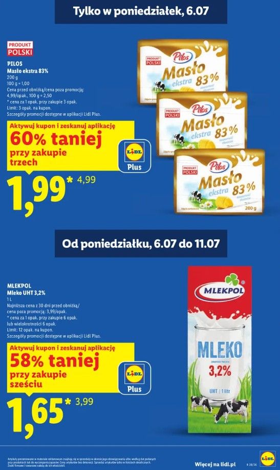 Od jutra tną ceny w Lidlu. "1+1 gratis" i masło za 1,99 zł, ale prawdziwy hit jest gdzie indziej