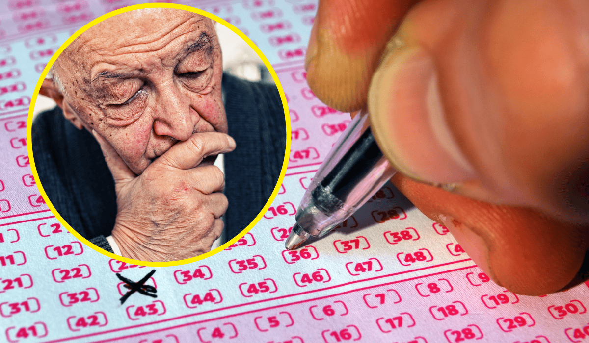 loteria, starszy mężczyzna