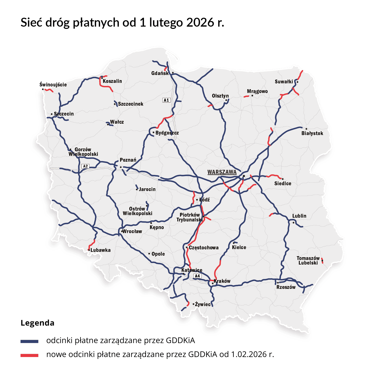 Od 1 lutego kierowcy zapłacą fortunę. Oto nowe odcinki płatne w Polsce