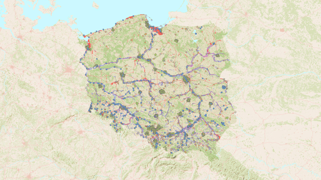 Mapa terenów zalewowych