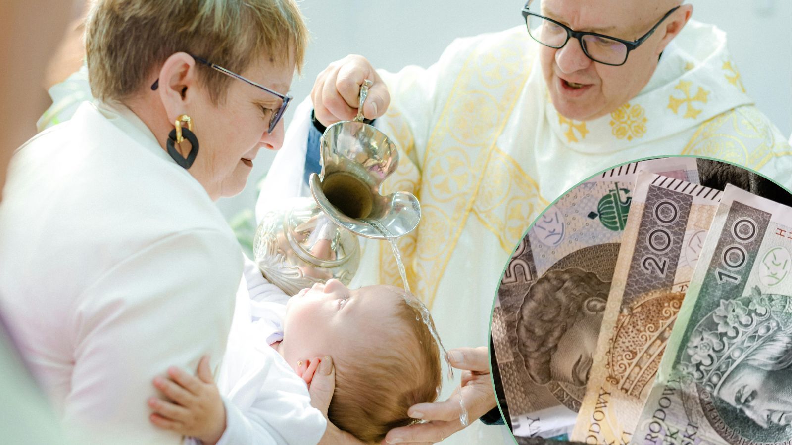 Tyle "wypada" dać w kopercie na chrzciny. Taka stawka dla chrzestnych, mniejsza dla dziadków