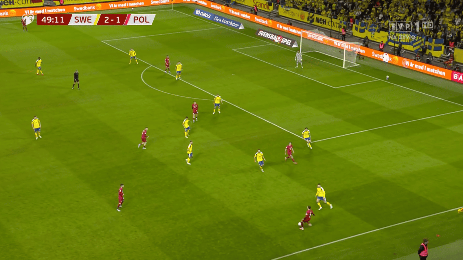 Mecz Polska – Szwecja, fot. TVP