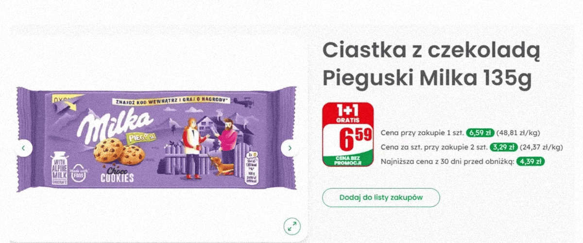 Taniej w Dino już nie będzie - 3,29 zł za opakowanie, klienci biorą po dwa. Jest jeden haczyk