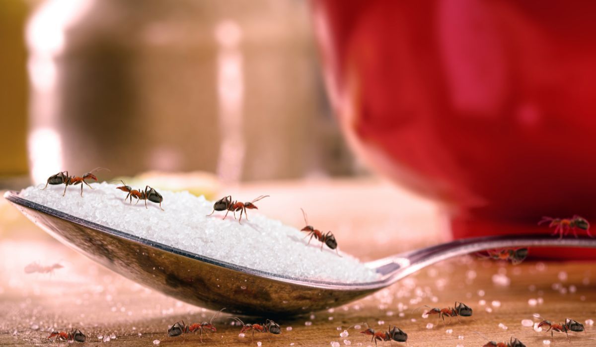 mrówki na łyżeczce cukru