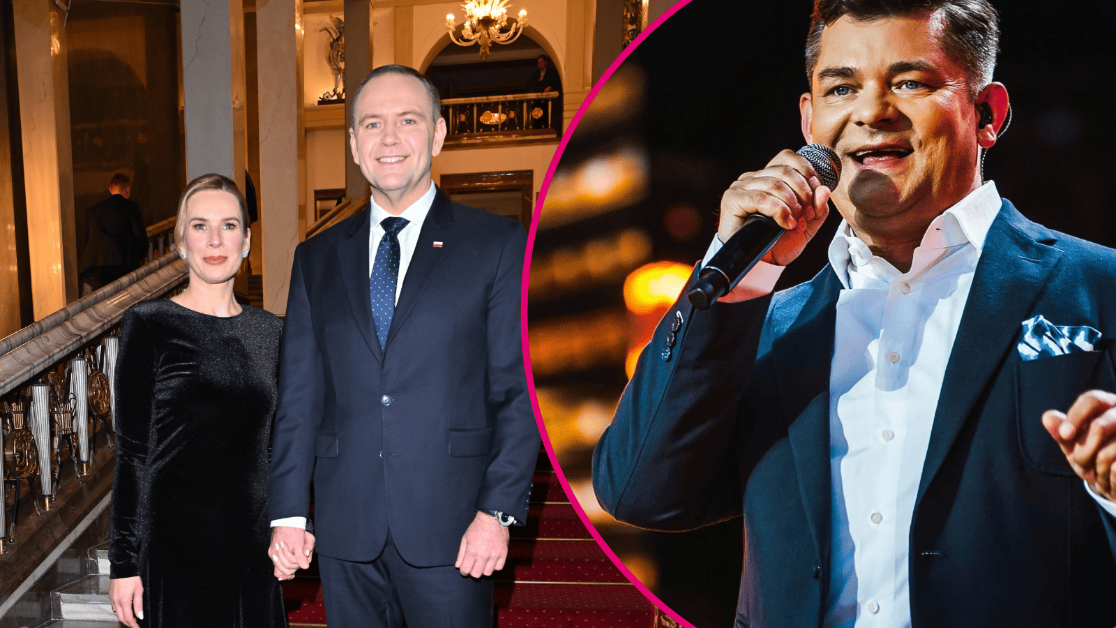 Koncert Zenka Martyniuka. W pierwszym rzędzie zasiedli Karol i Marta Nawroccy