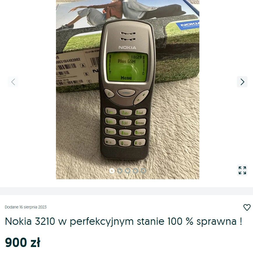 nokia 3210 za 900 zł