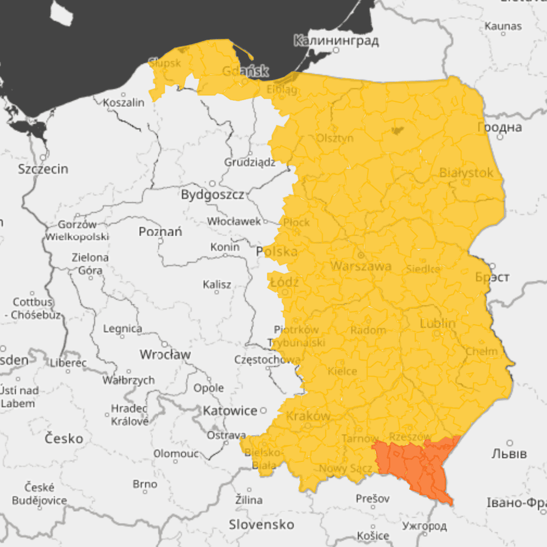 Załamanie pogody nad Polską. Są alerty dla 10 województw, w tych regionach uderzy grad