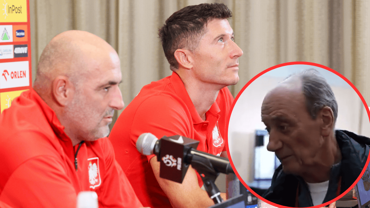 Michał Probierz, Robert Lewandowski i Dariusz Szpakowski