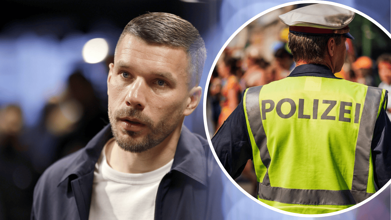 Lukas Podolski i policja niemiecka