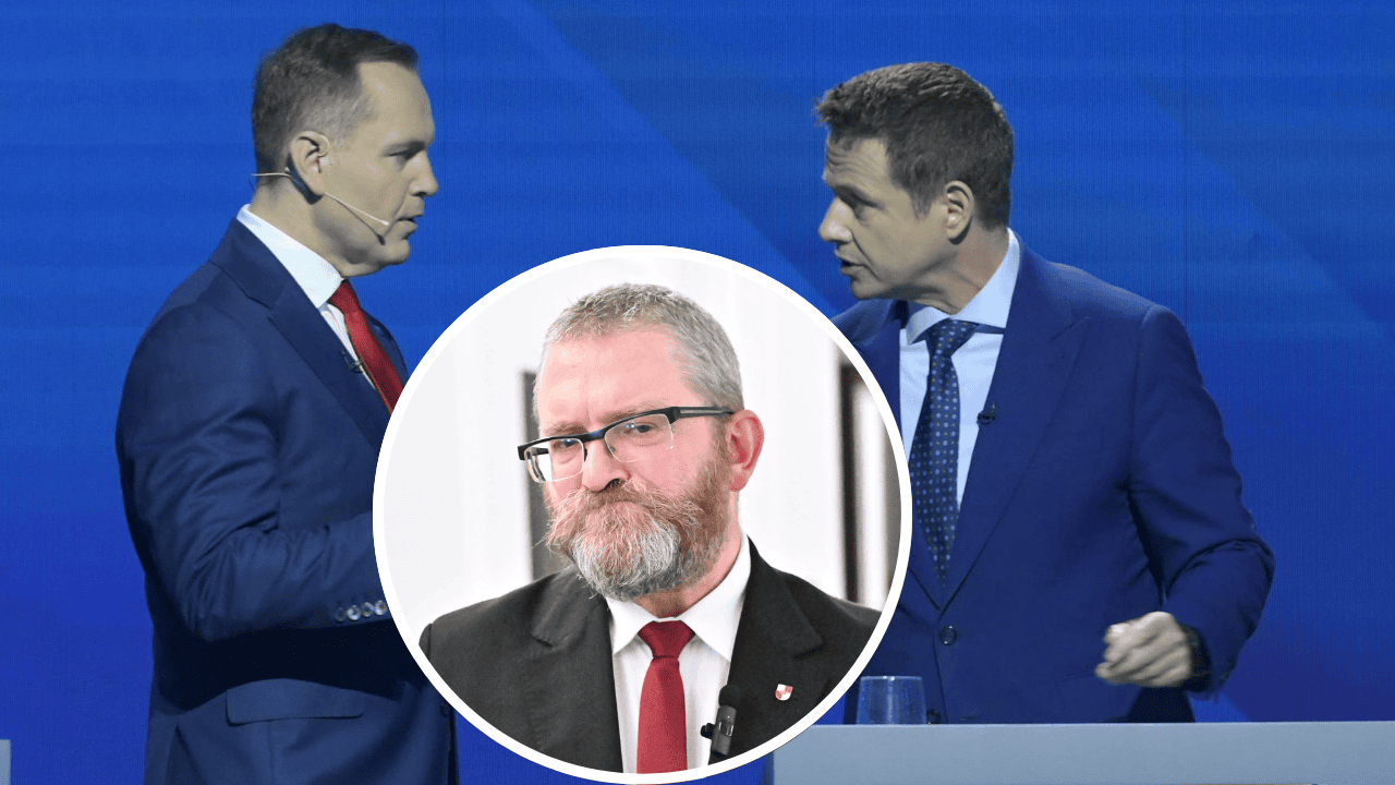 Karol Nawrocki, Rafał Trzaskowski i Grzegorz Braun