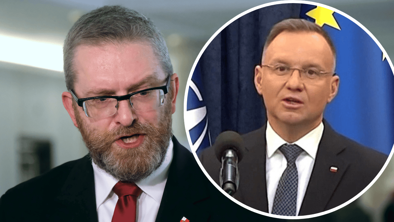Grzegorz Braun i Andrzej Duda