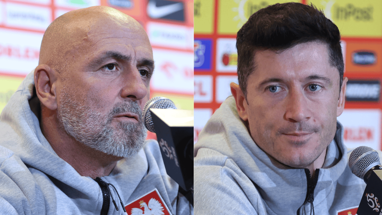 Michał Probierz i Robert Lewandowski