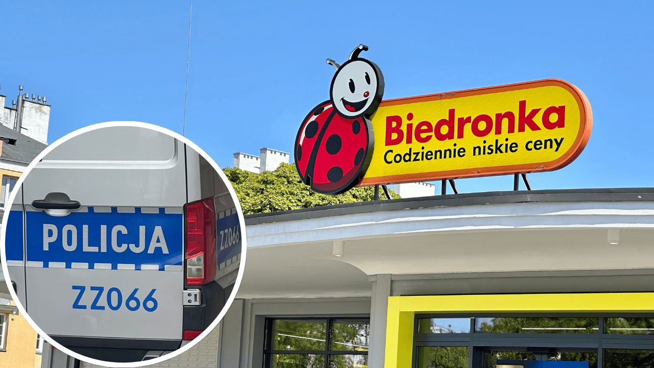 policja i Biedronka