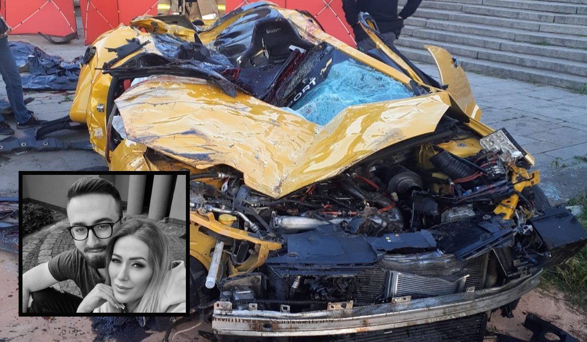 Sylwia i Patryk Peretti, samochód po wypadku