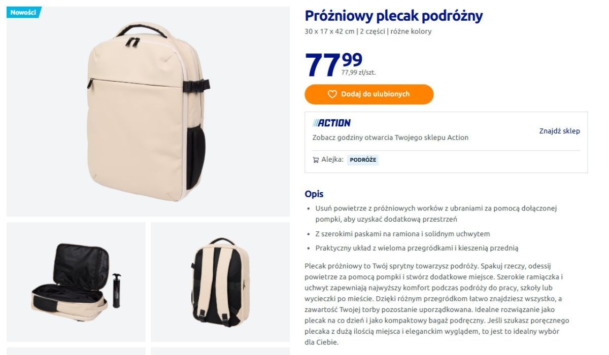 Nowość w Action. Ten plecak to mój wakacyjny sposób na tanie podróżowanie. W Wittchen 2 razy drożej