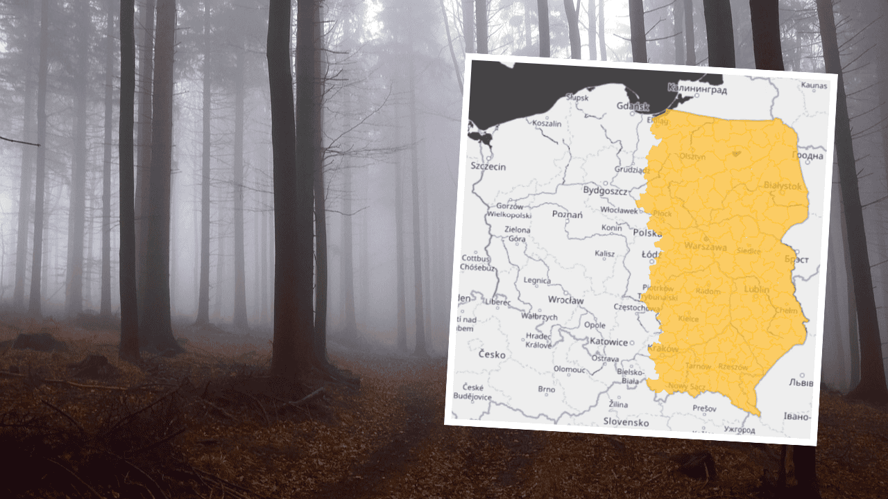 Pogoda, jesień, mapa Polski