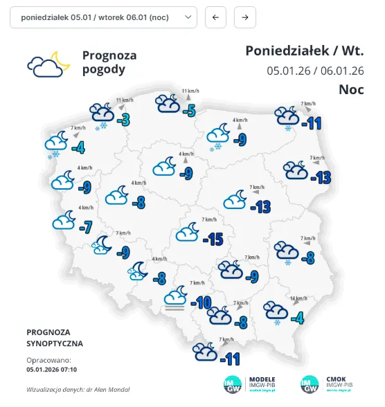 Zacznie się dziś w nocy. Siarczysty mróz uderzy w tych regionach Polski