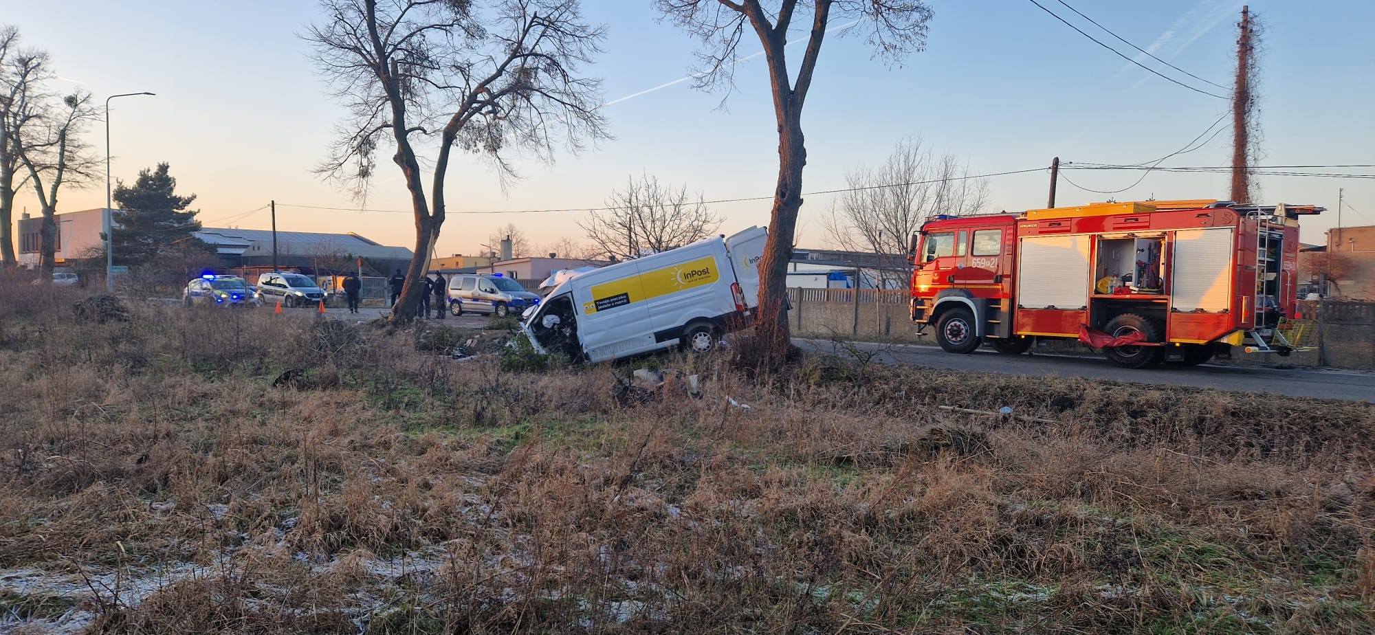 Tragiczny pościg. Ukradł auto kuriera, skończył na drzewie. Ludzie mogli zareagować tylko w jeden sposób