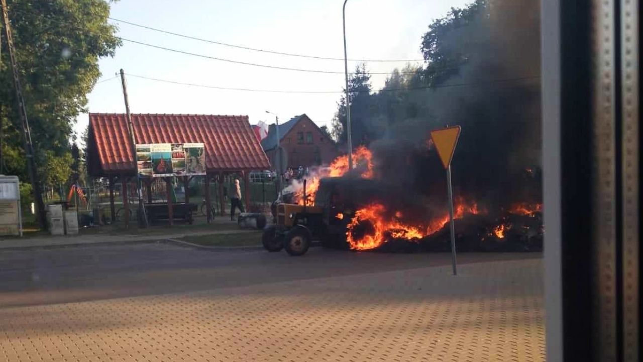 pożar ciągnika