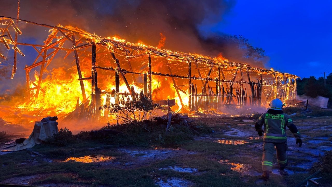 pożar stodoły