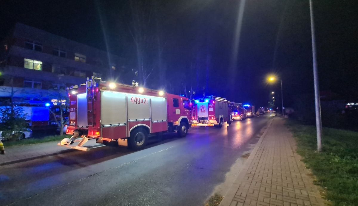 pożar szpitala w Żaganiu