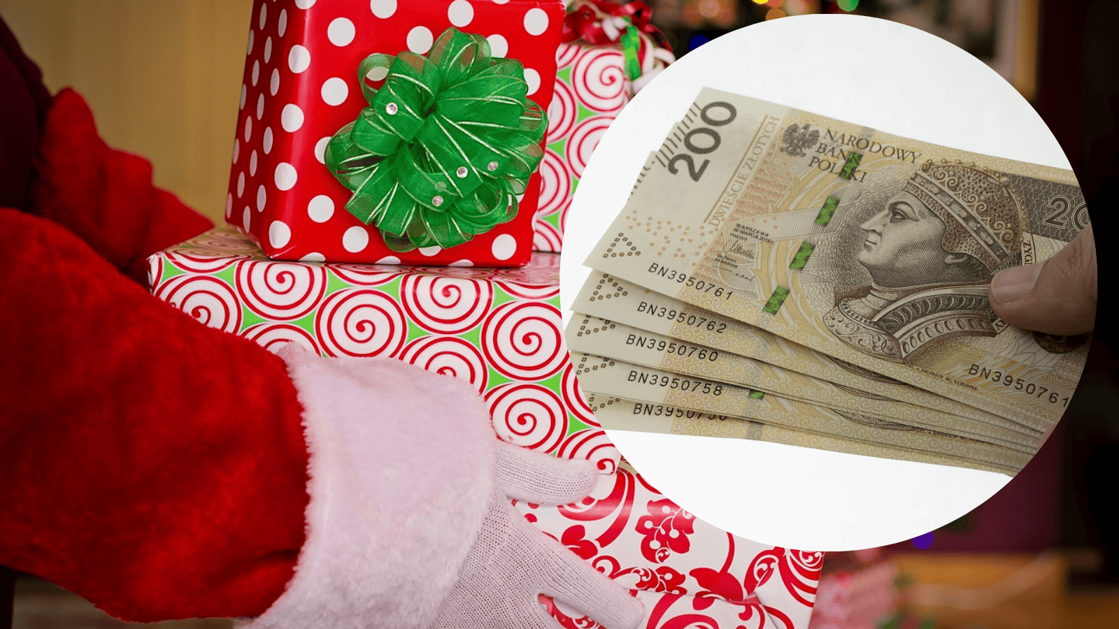 Premia świąteczna, pieniądze