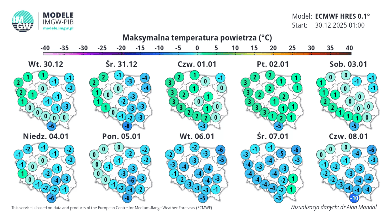 IMGW pilnie aktualizuje alerty. W prognozach na styczeń tęgi mróz i zamiecie śnieżne