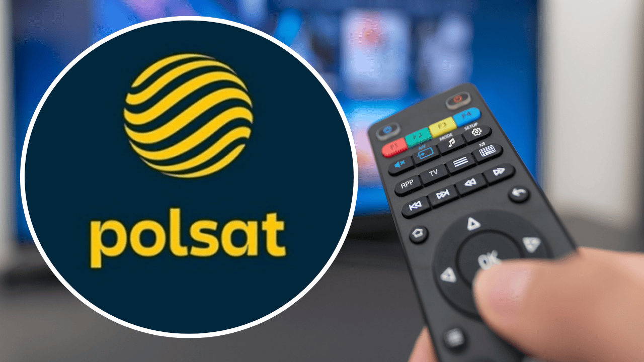 Polsat logo, pilot do telewizora 