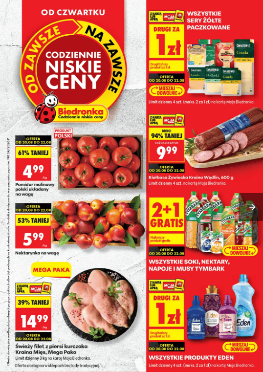 Tylko do soboty. Biedronka obniża ceny jak nigdy, "2+2 gratis" przyciągnie tłumy