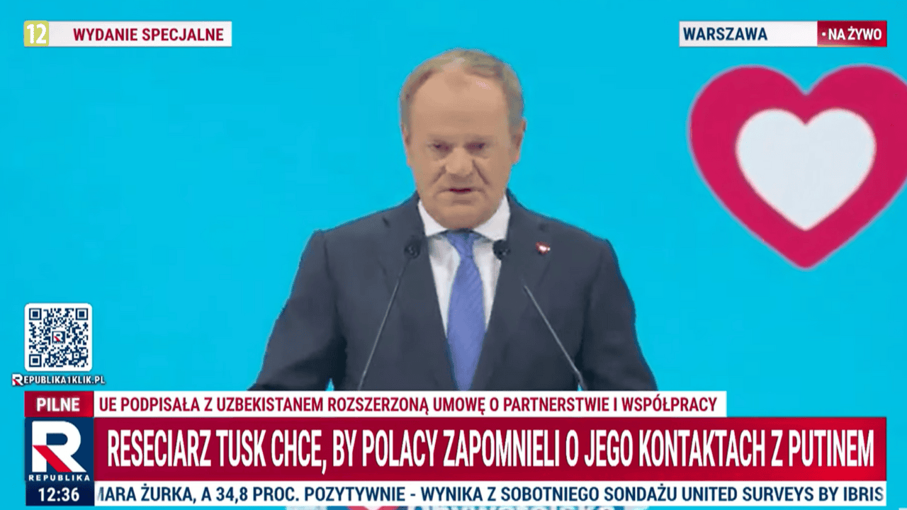 Paskowy TV Republika poszedł na całość. To widzowie zobaczyli podczas przemówienia Tuska