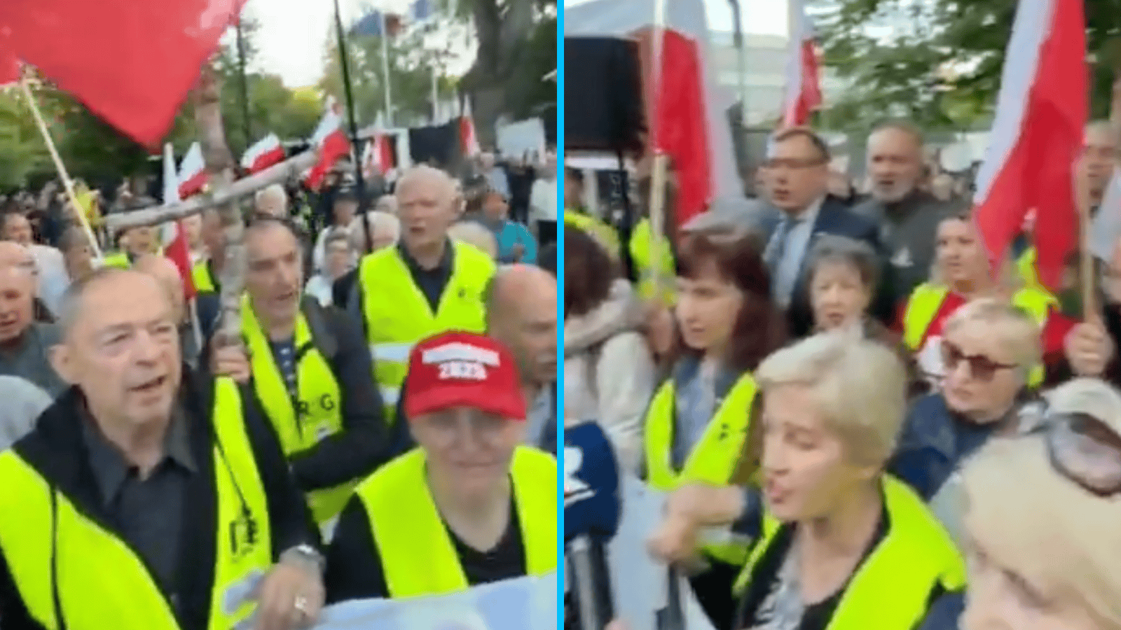 Protest przed ambasadą Niemiec. Tłum głośno skanduje