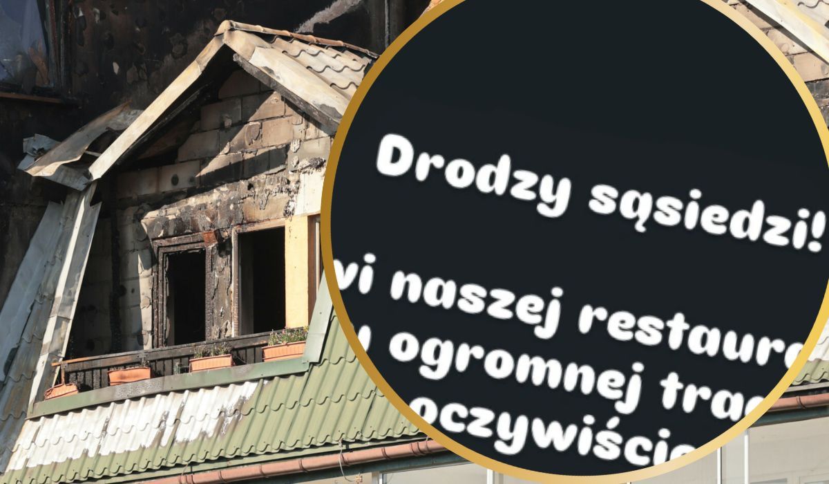 spalony budynek
