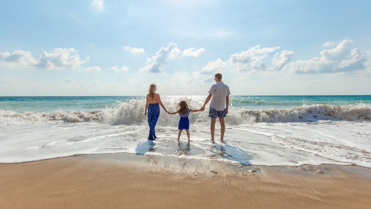 rodzina na plaży