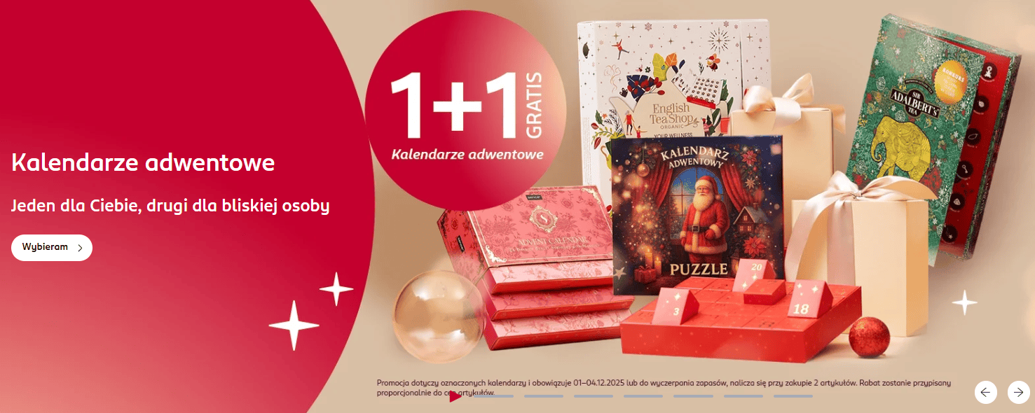 Promocja "1+1 gratis” w Rossmannie. Świąteczne hity objęte akcją, czas tylko do 4 grudnia