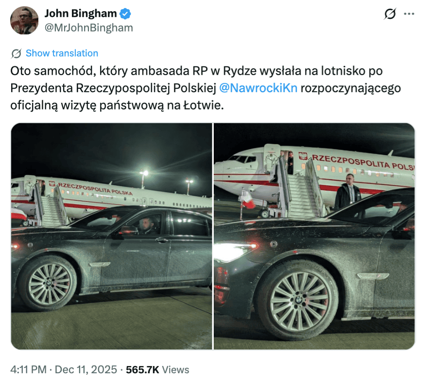 Dwa zdjęcia z wizyty Nawrockiego wywołały burzę w sieci. MSZ odpowiada