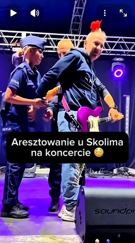 Aresztowanie na koncercie Skolima. Wszystko się nagrało