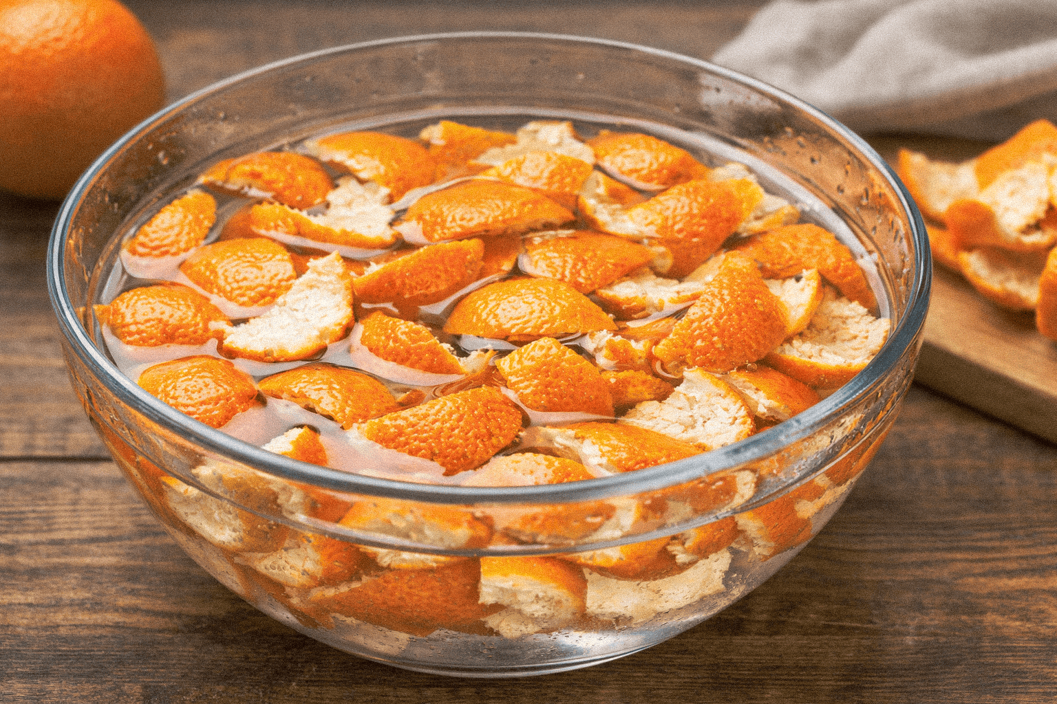 Biorę skórki z mandarynek, wodę i ten składnik. Zamiast wyrzucać, robię pyszny syrop