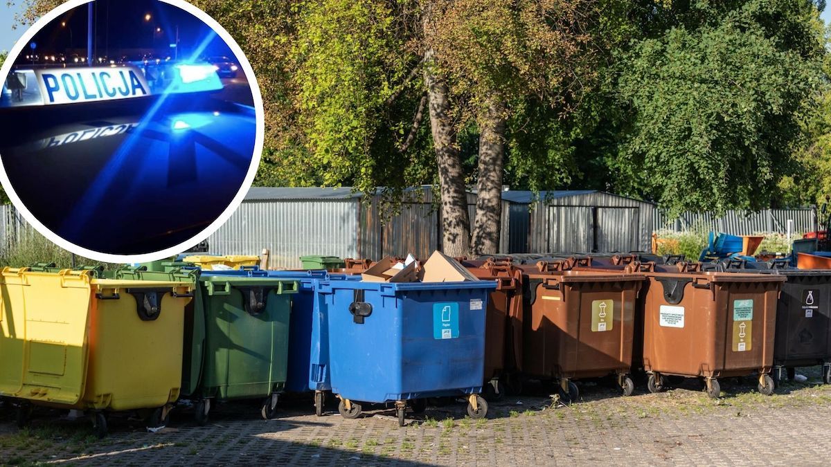 policja kontenery na śmieci