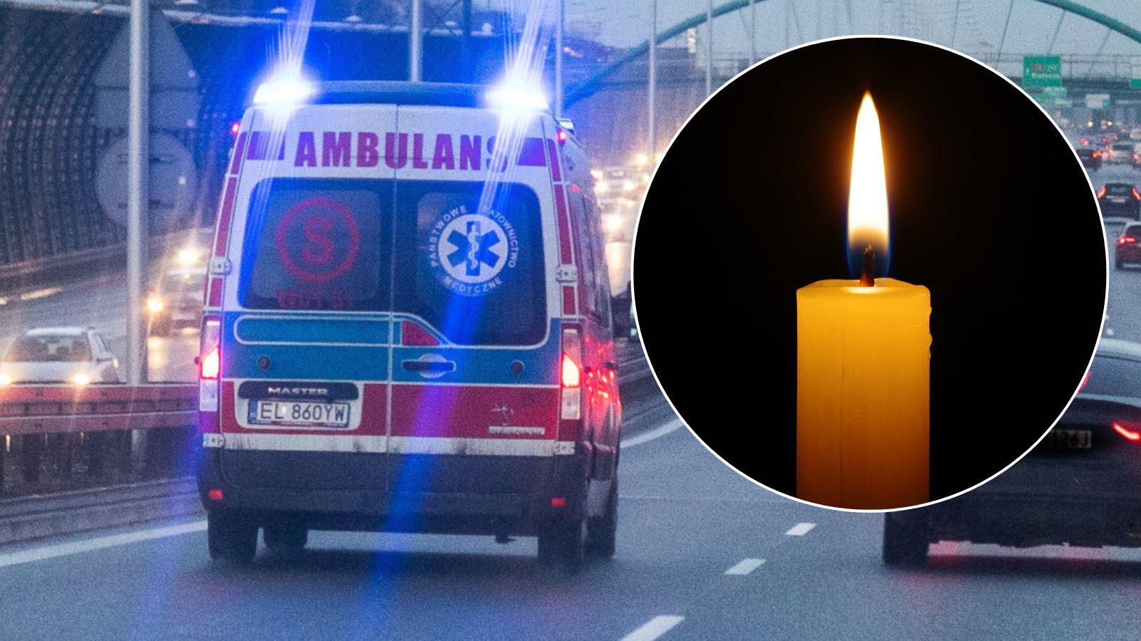 Wypadek na drodze powiatowej. Dwie osoby zakleszczone w aucie, jedna nie żyje