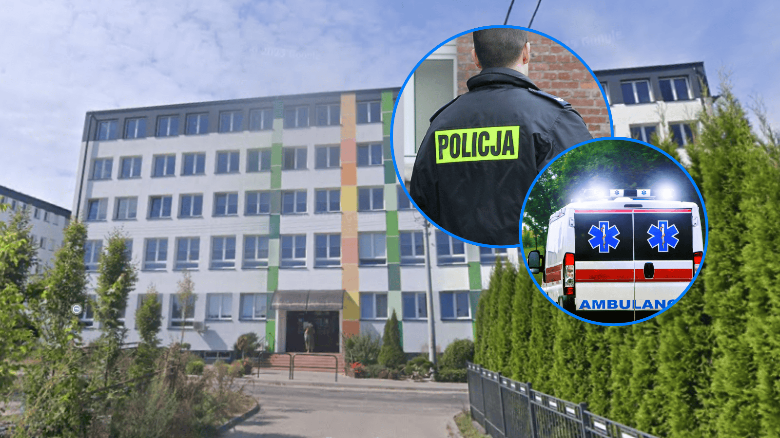 Centrum Kształcenia Rolniczego w Bydgoszczy, policja, karetka