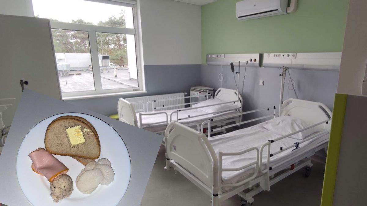 szpital łóżka jedzenie
