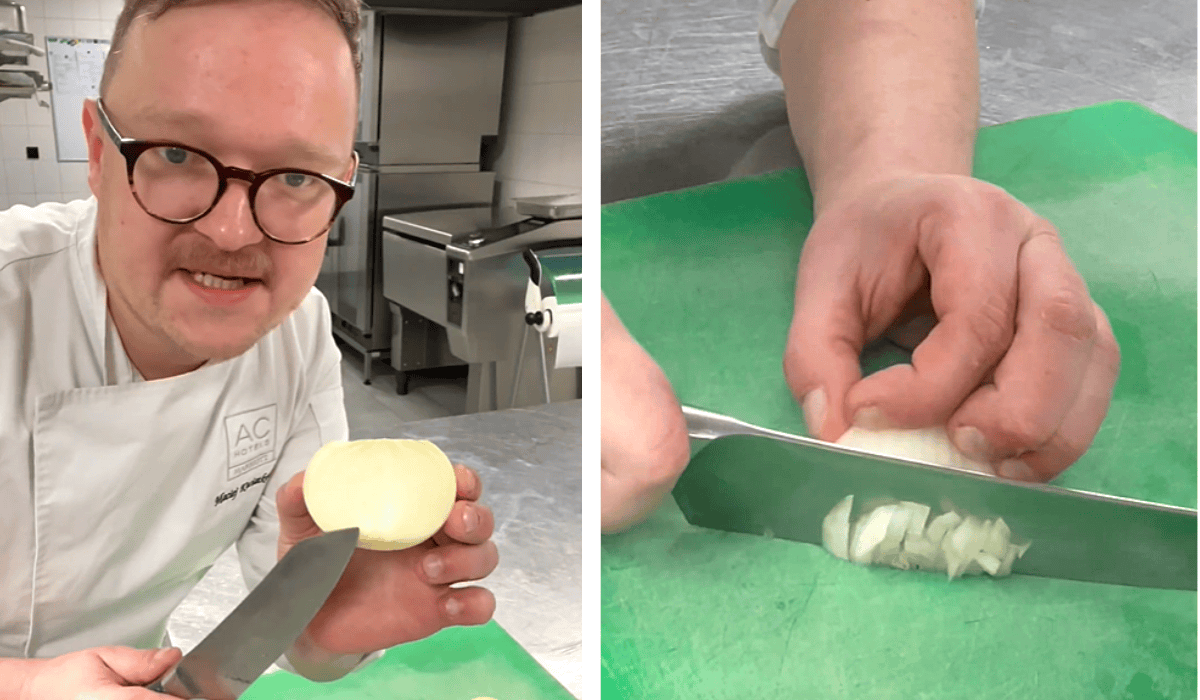 kucharz Maciej radzi, jak kroić cebulę