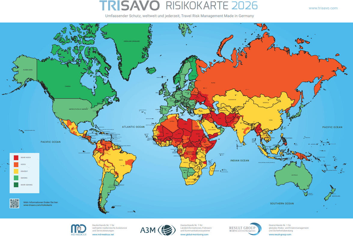 Mapa ryzyka dla turystów na 2026 r. Znane kierunki na "czerwonej liście". Tak sklasyfikowano Polskę
